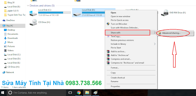 Mạng lan win 10 và win 7 - H06 Mạng lan win 10 và win 7 - H06