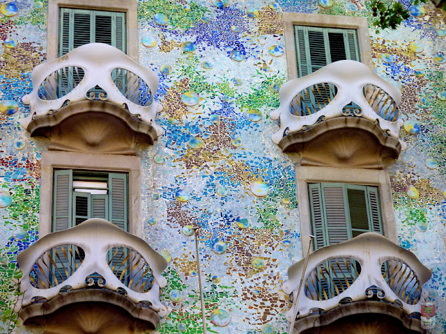Balcones de la Casa Batlló en Barcelona
