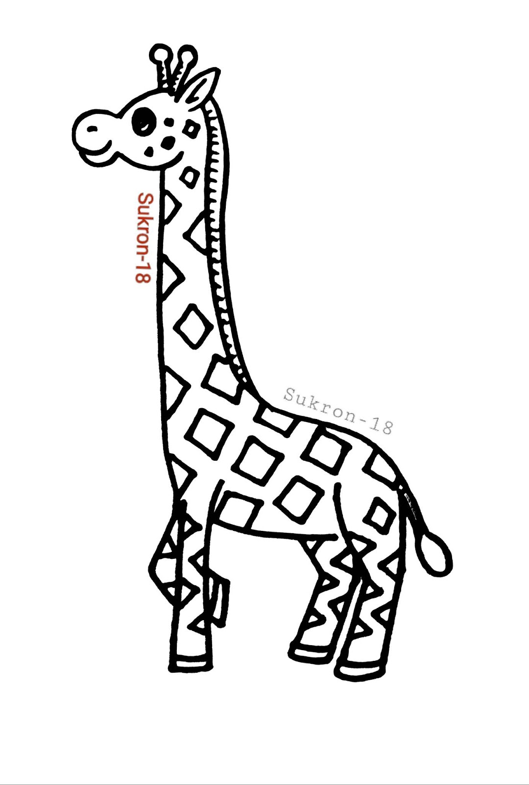 Contoh Gambar Mewarnai Hewan Jerapah Kataucap Contoh Gambar Mewarnai Hewan Jerapah Kataucap