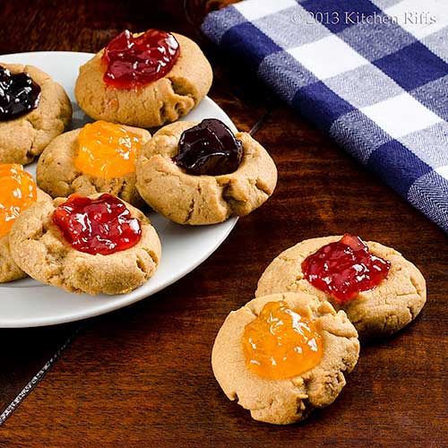 Kitchen Riffs PB&J Thumbprint (Thimble) Cookies