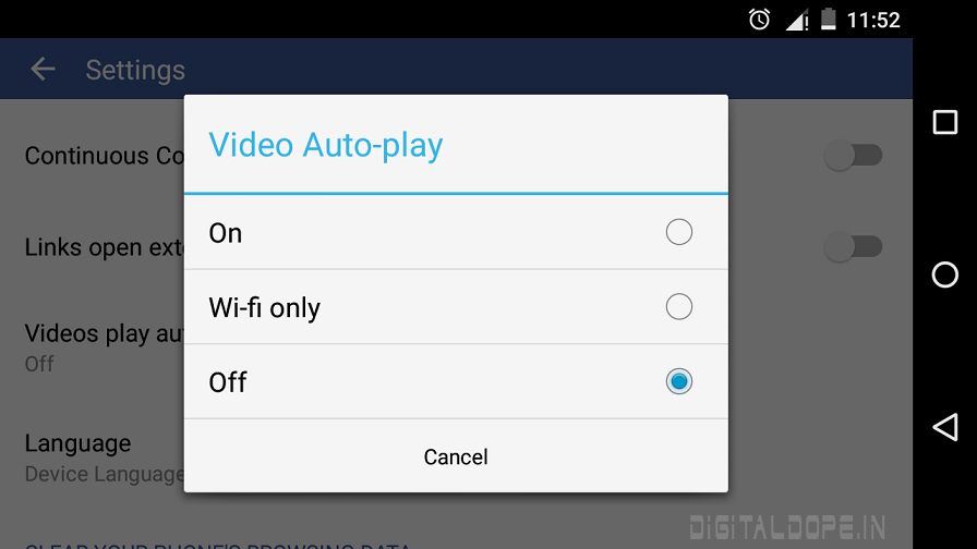 Stop Facebook Videos From Automatically Playing
