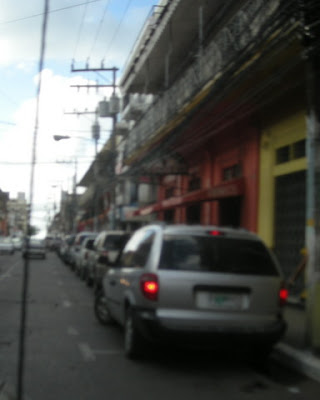 parking lines redrawn, La Ceiba, Honduras