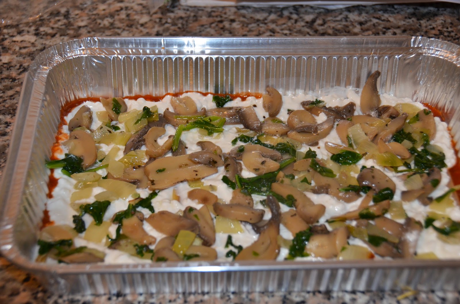 Polkies Lowfat spinach lasagna