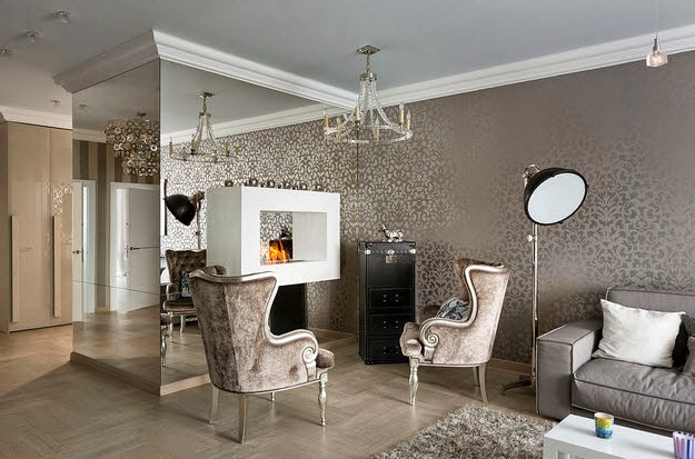 Mirror panels for walls - glamorous interior