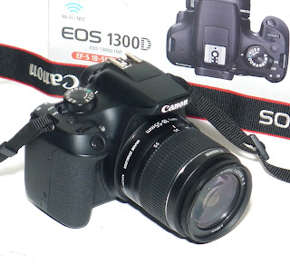 Kamera Canon 1300D Lensa Kit Fullset Second