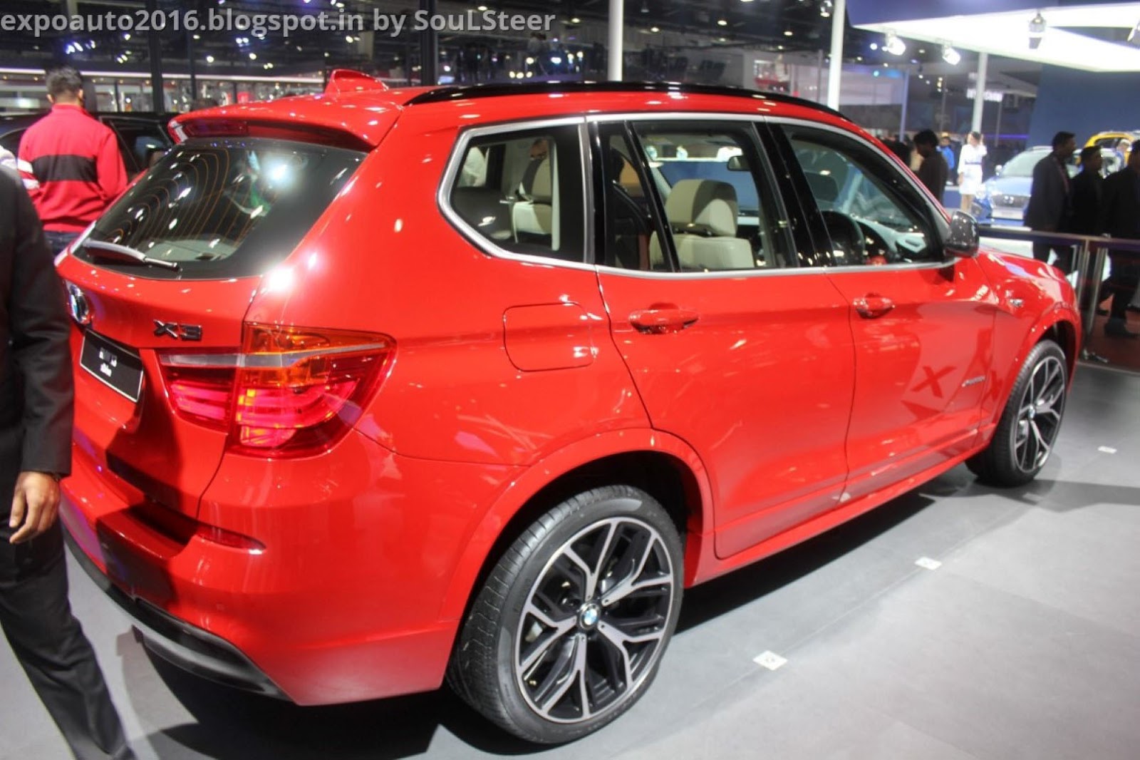 Auto Expo 2016 by SouLSteer: Red BMW X3 xDrive20d xLine compact luxury