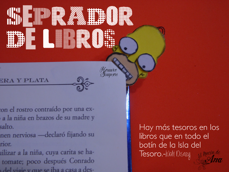 Separador de libros con goma eva