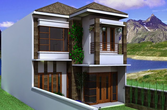 Desain Rumah Modern Minimalis 2 Lantai Bp Andri Denah Image