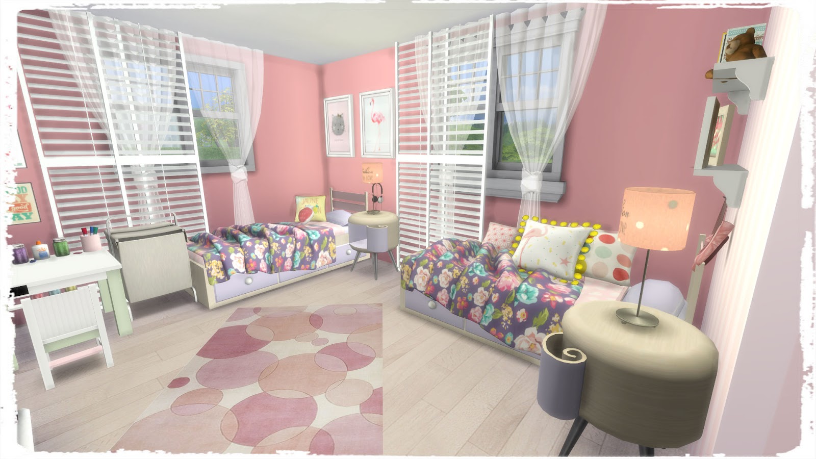 Sims 4 Girls Bedroom (Room + Mods for download) Dinha