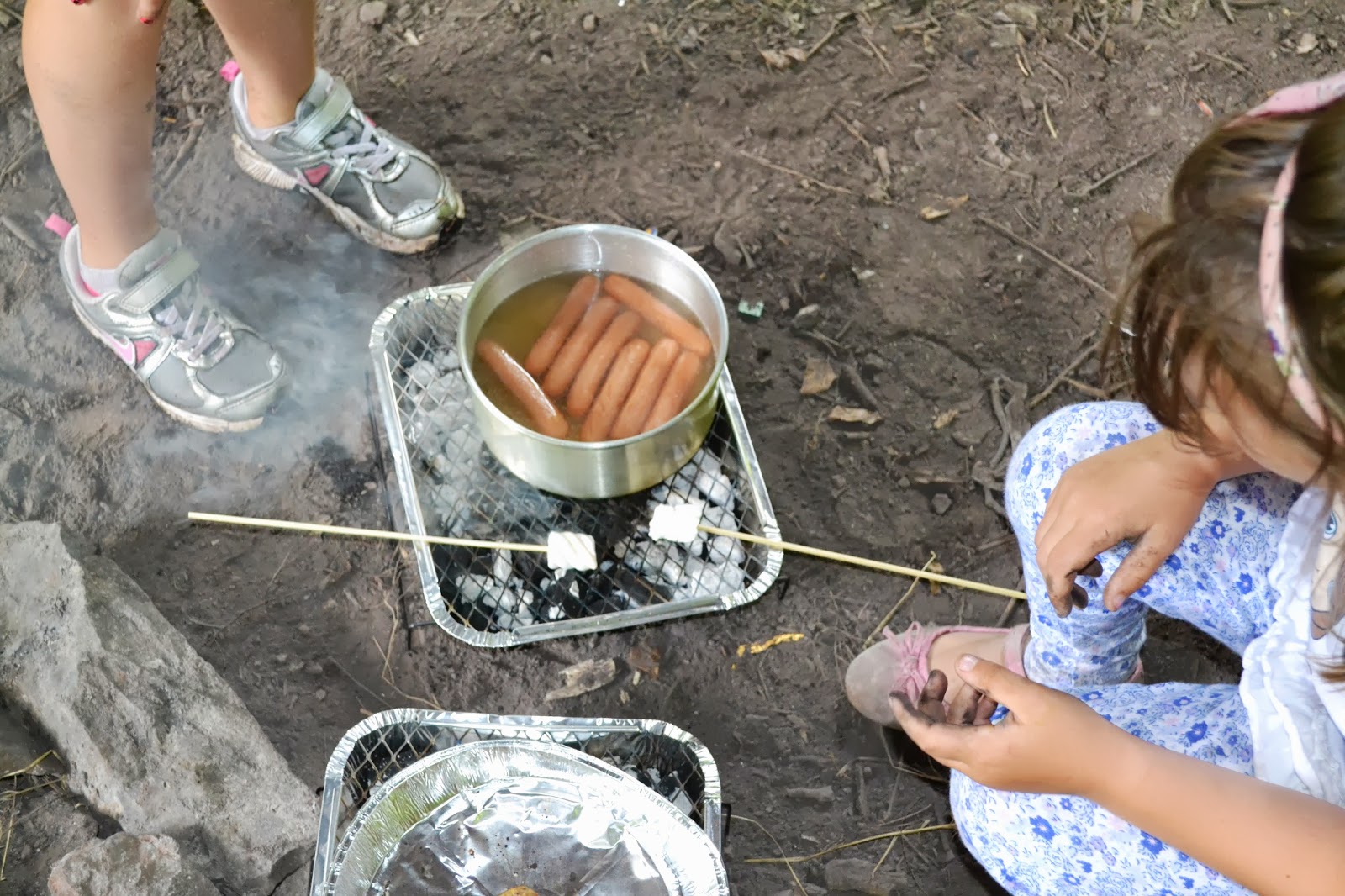 , The Charcoal Challenge- Hot Dogs in the Wild Woods!
