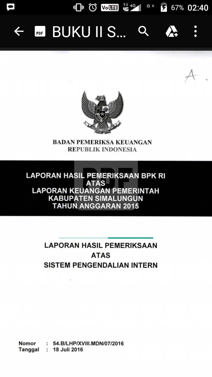 Buku temuan BPK untuk Kabupaten Simalungun. Buku temuan BPK untuk Kabupaten Simalungun.