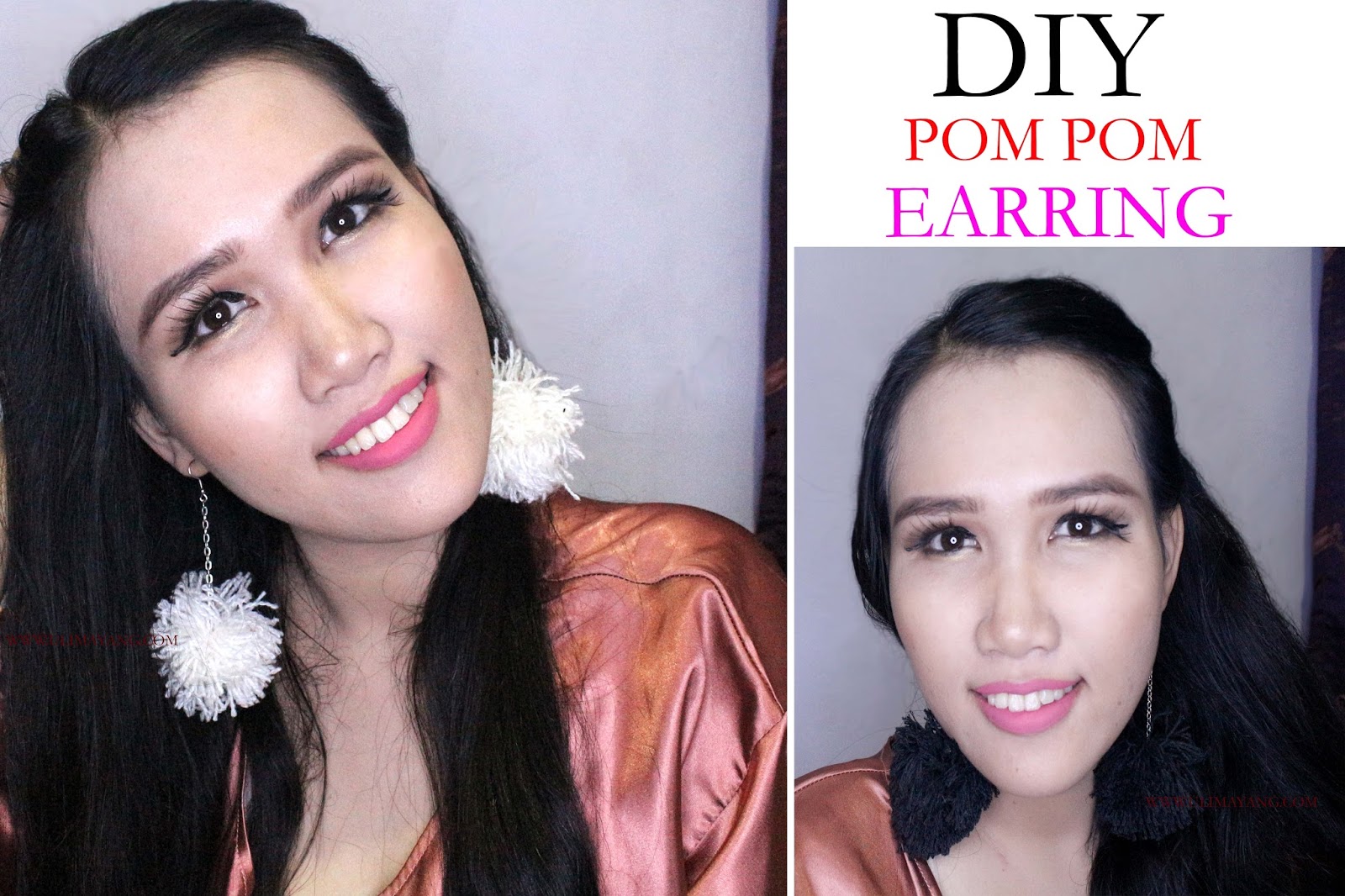Uli Mayang DIY Cara Buat Anting Pompom Pompom Earring Uli Mayang DIY Cara Buat Anting Pompom Pompom Earring