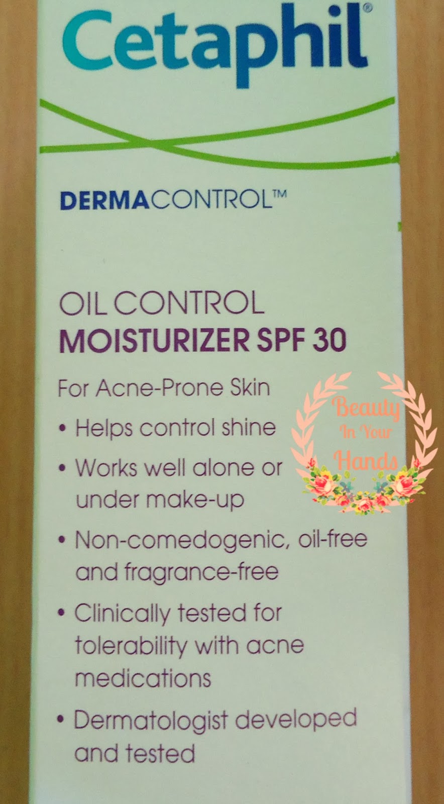 Beauty In Your Hands Cetaphil Oil Control Moisturizer with spf 30 Review