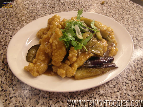 fried fish with eggplant