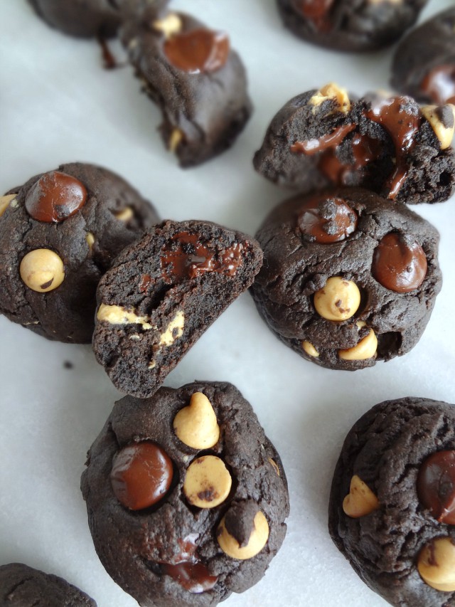 Dark Chocolate Peanut Butter Chip Chocolate Cookies