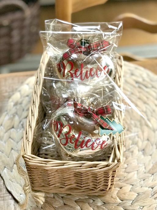 basket of packaged ornaments