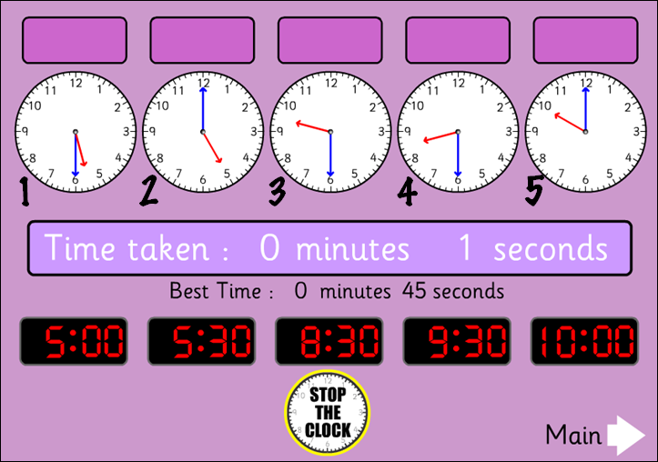 Stop the Clock is a free online game for telling time that kids love! Here's a strategy for using it with the whole class that will keep ALL students engaged!