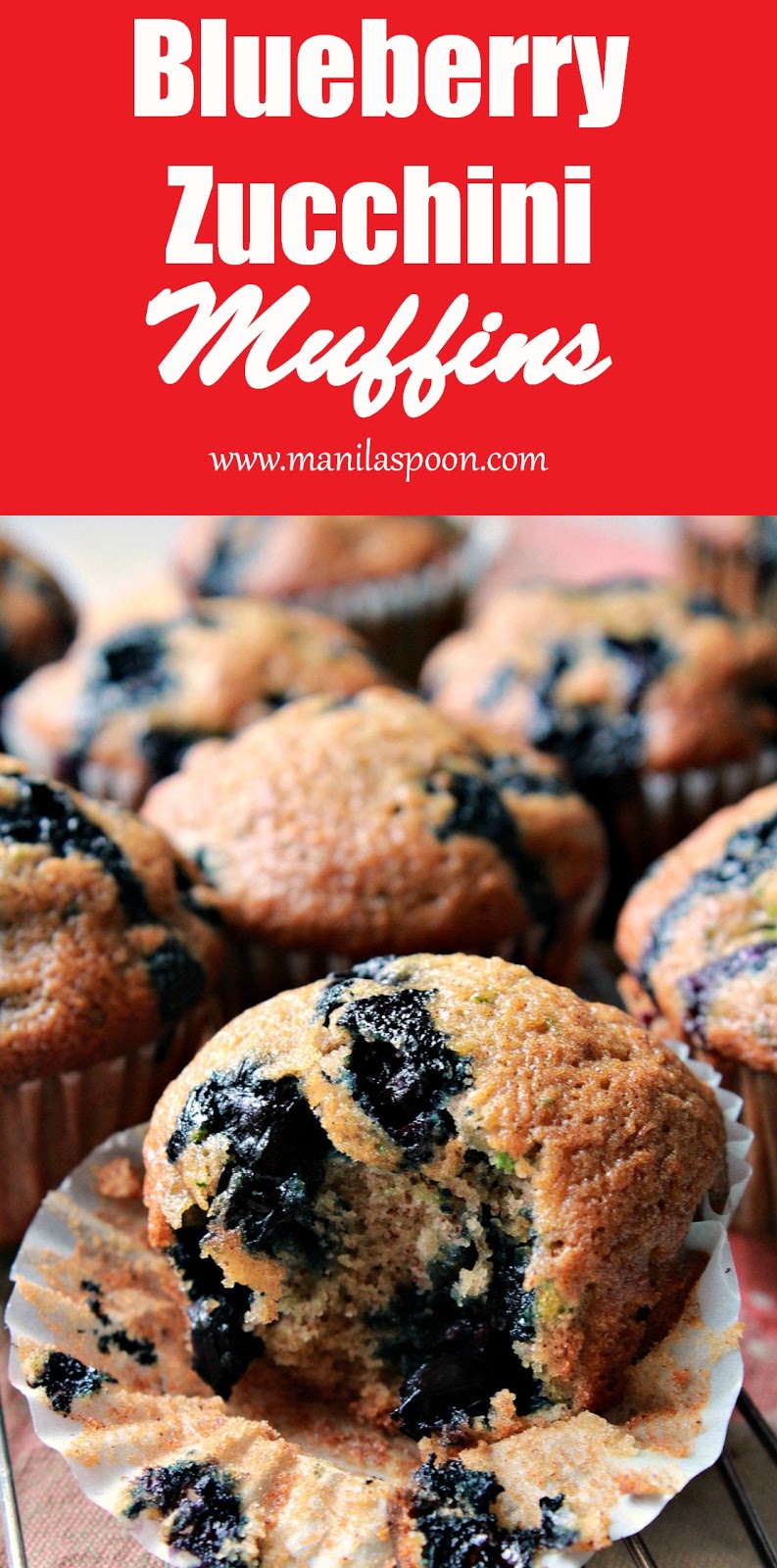 Bursting with flavor from juicy blueberries and loaded with zucchini too these moist and scrumptious muffins are perfectly wholesome and great as snack or breakfast for the whole family!