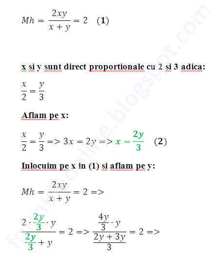 aflati numerele x si