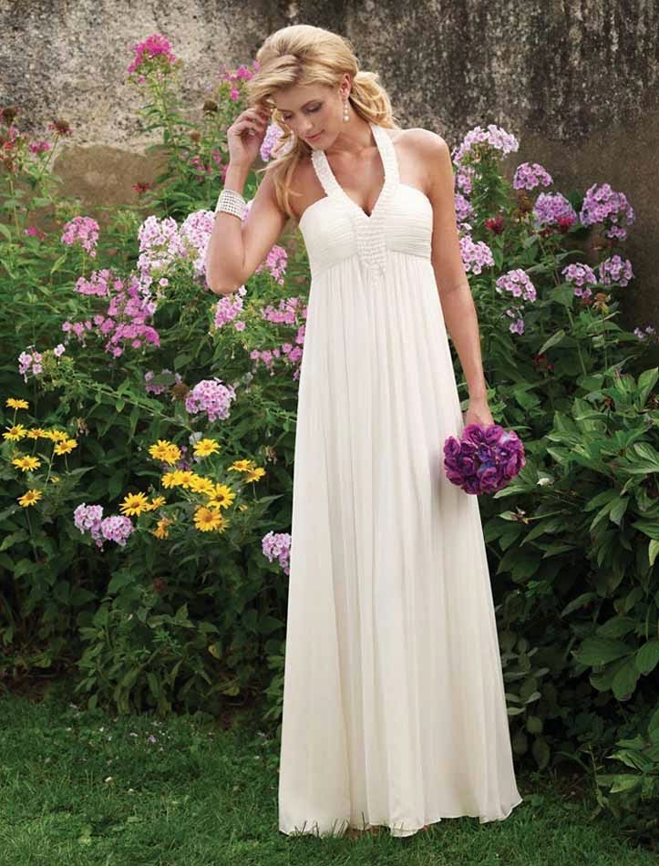 Informal White Wedding Dresses for Older Women Design