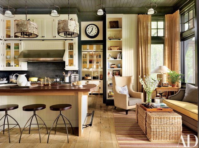 Beautiful country farmhouse kitchen in Architectural Digest on pinterest
