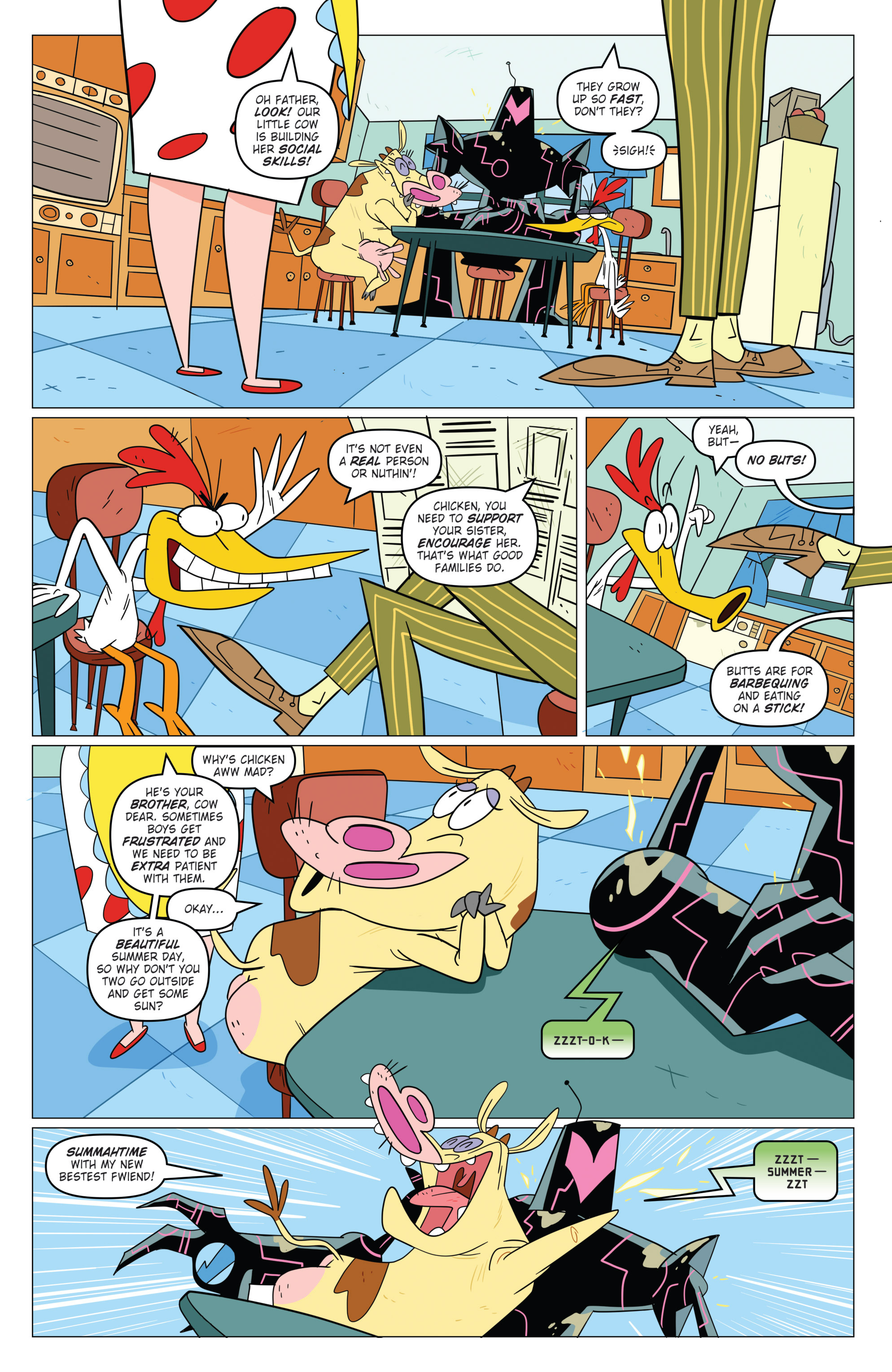Read online Super Secret Crisis War! comic -  Issue # _Special - Cow and Chicken - 13