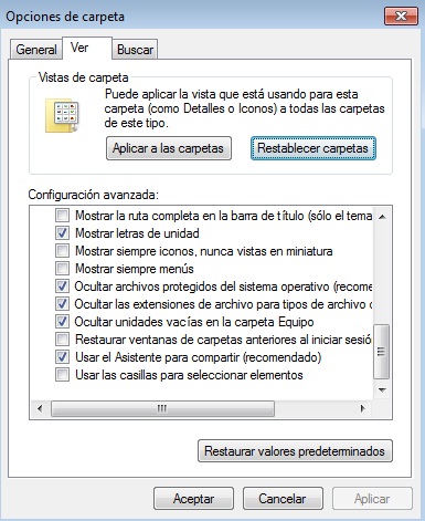 Seleccionar archivos marcándolos en Windows 7