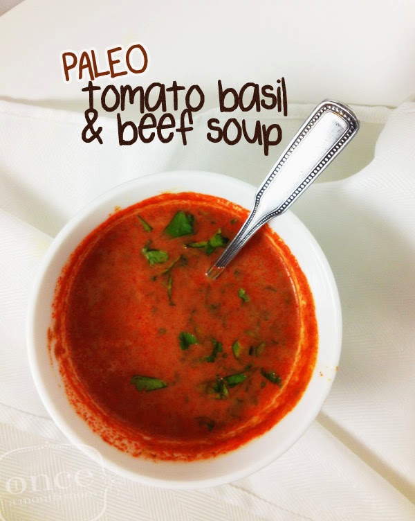 Tomato Basil & Beef Soup paleo recipe
