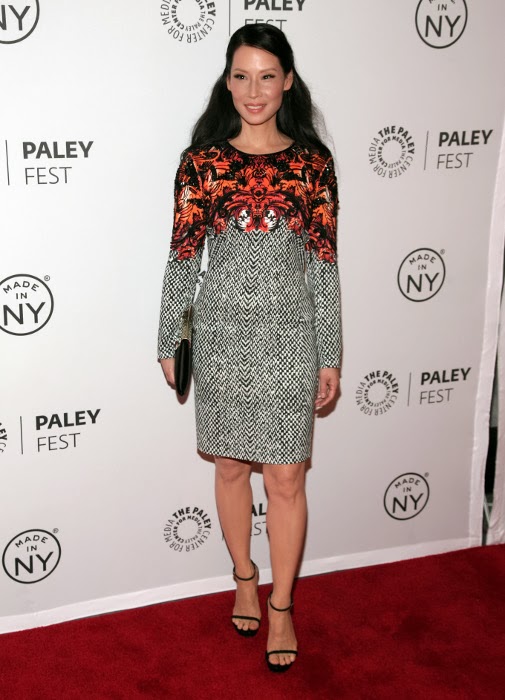 Lucy Liu in abito Roberto Cavalli al 2013 PaleyFest : Made in New York