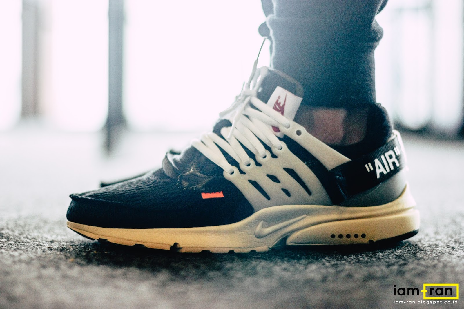 black off white presto on feet