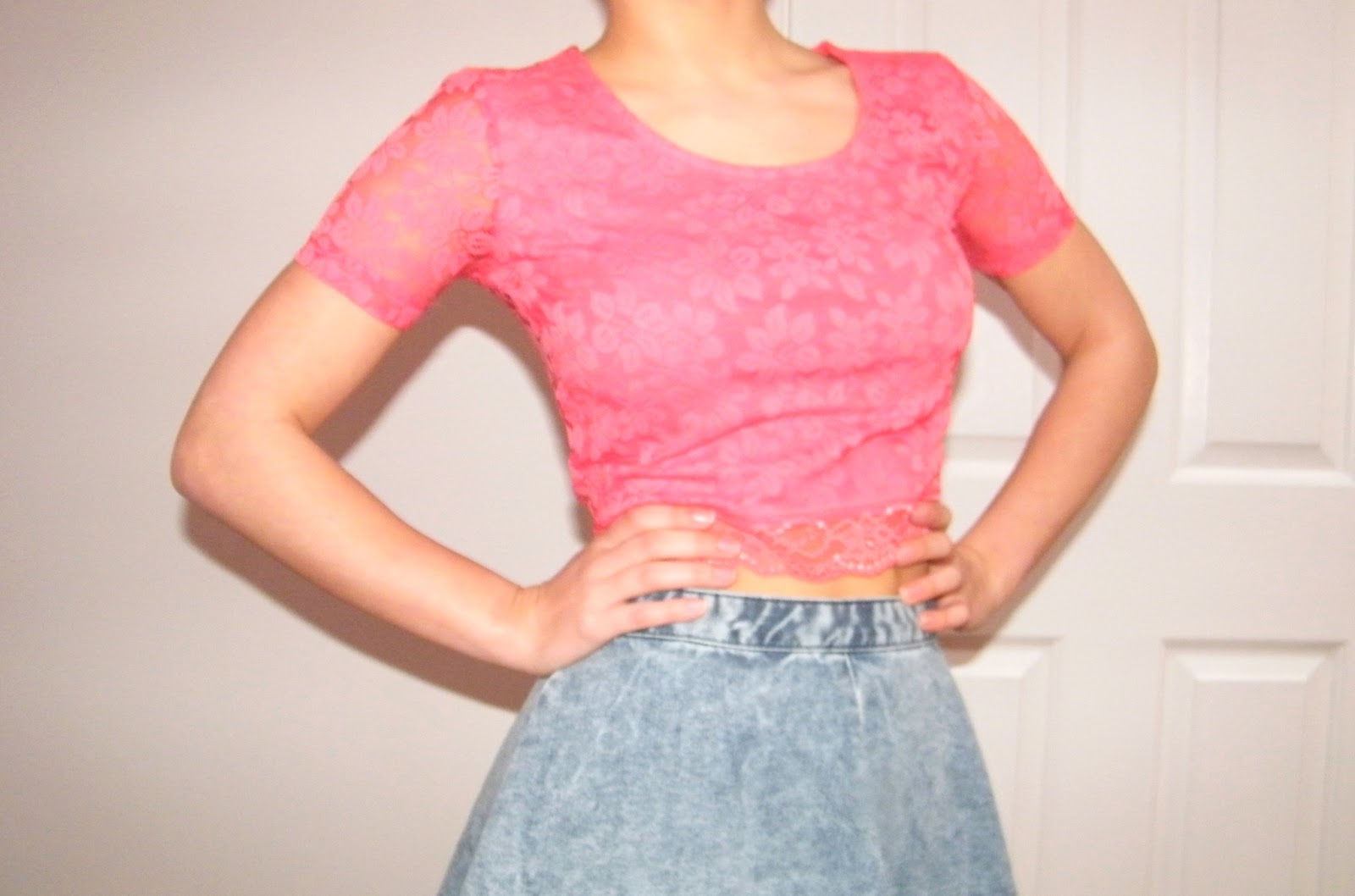 Topshop Pink Floral Crop Top Topshop Pink Floral Crop Top