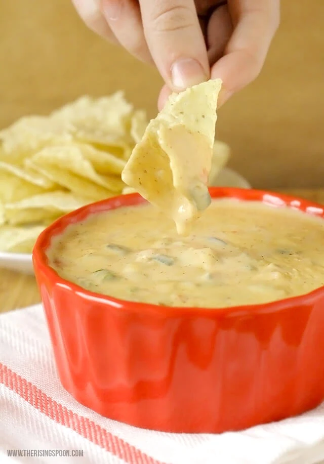 Homemade Queso Dip with Real Cheese
