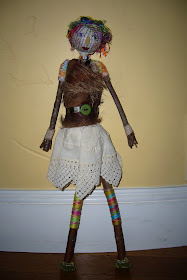stick doll by Sally Medlicott, assemblage mixed media