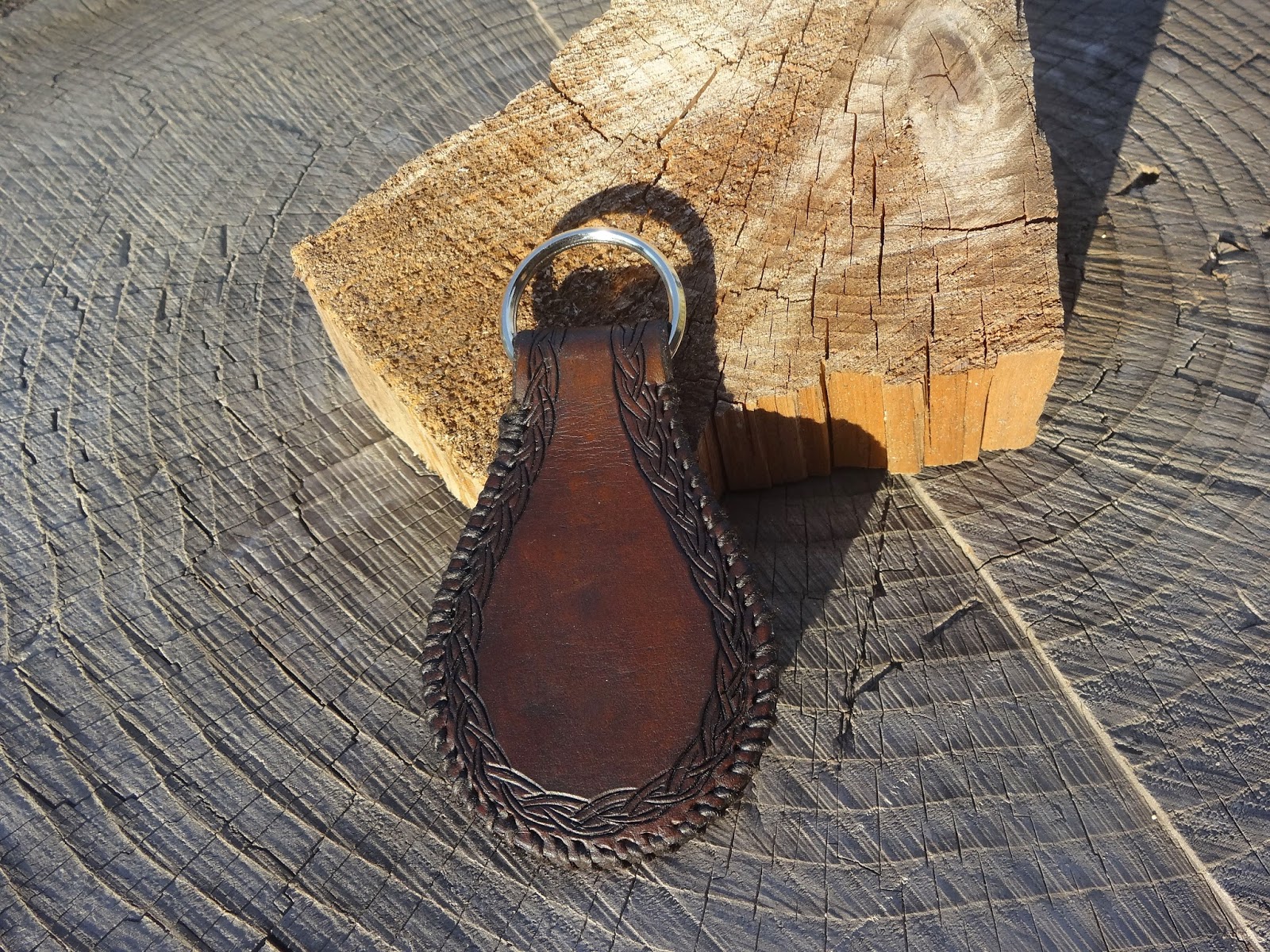 Blue Crow Leather Works Nordic Leather Key chain, Odin from Asgard!