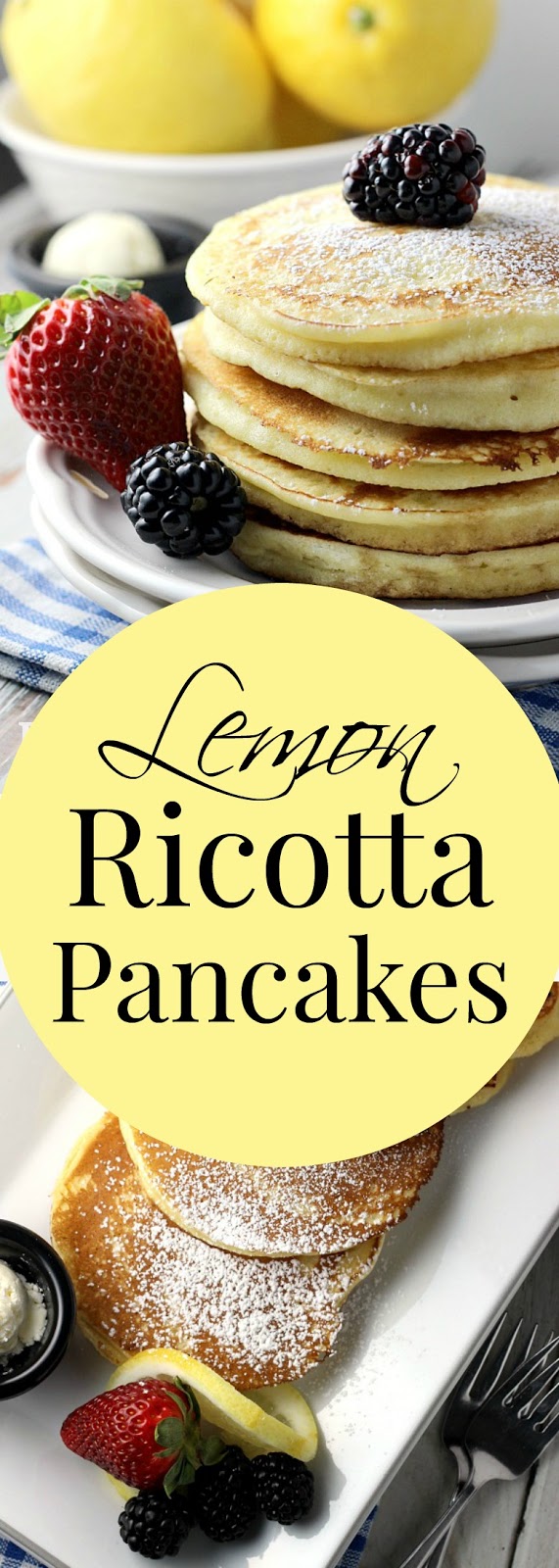 Lemon Ricotta Pancakes pin