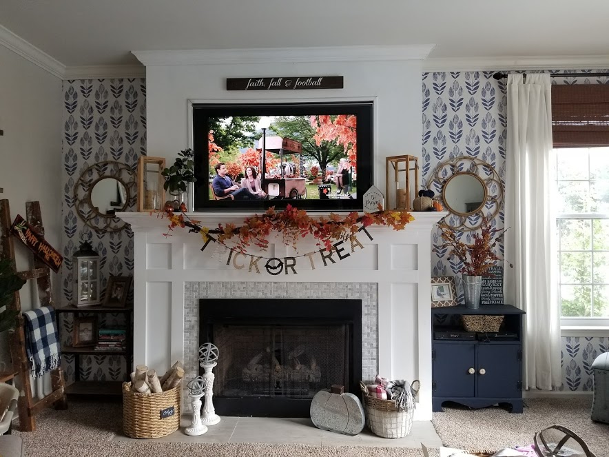 Planted and Blooming Girl DIY Wood Fireplace Screen