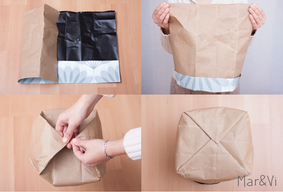 como hacer un macetero de papel paso a paso