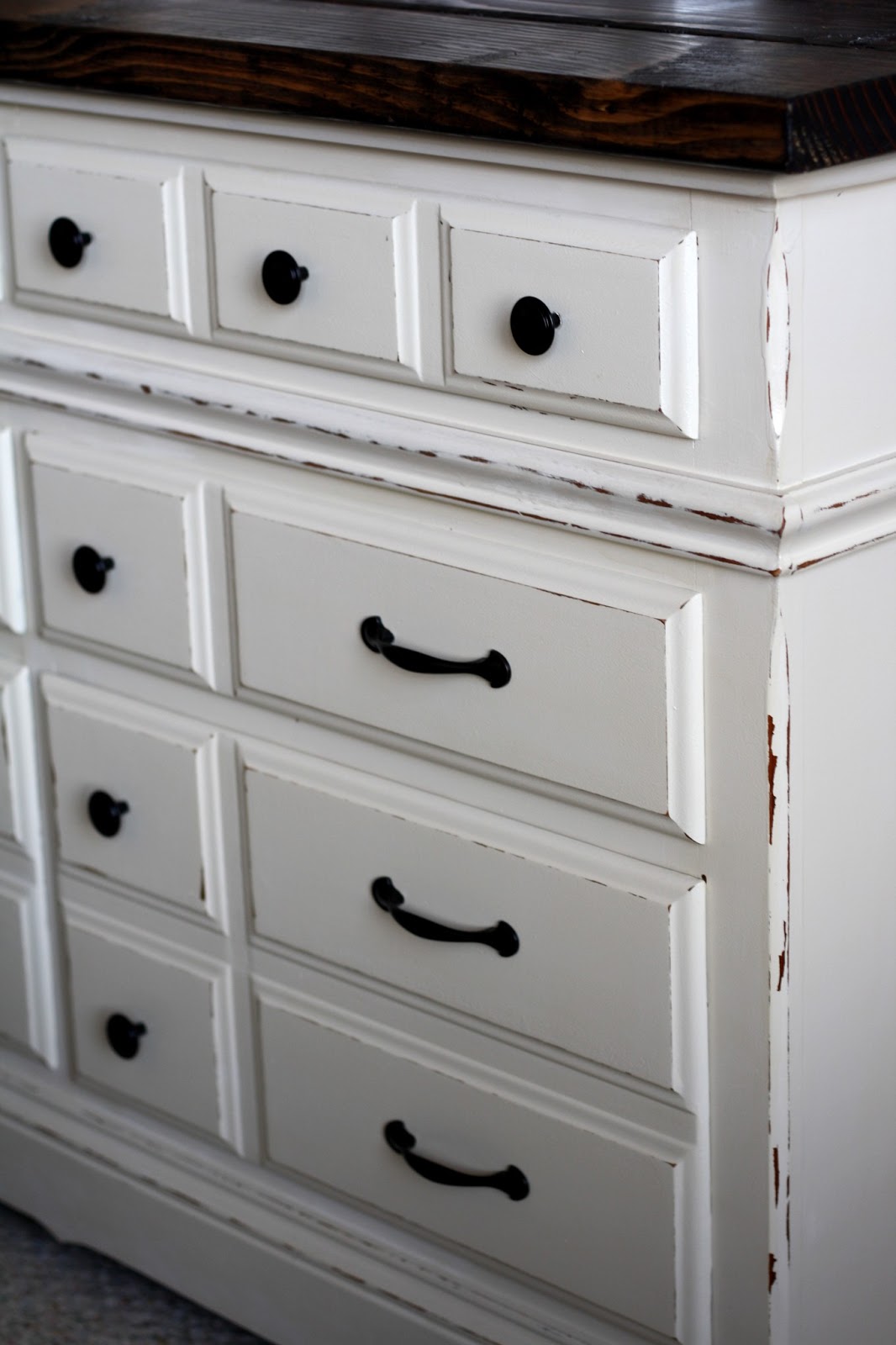 the semifrugal life diy dresser with rustic wooden top