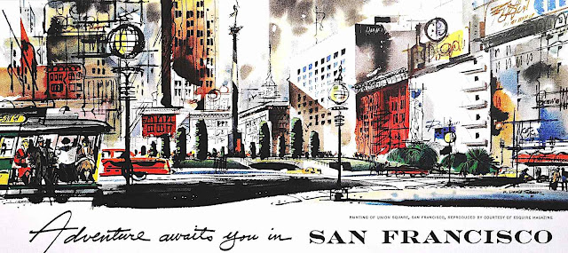 San Fancisco poster a color poster "Adventure awaits you in San Fancisco"