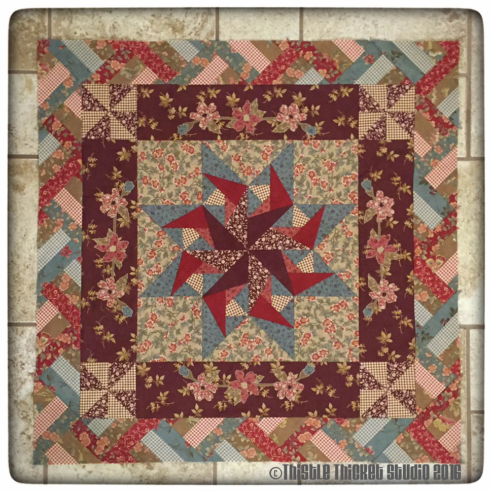 Quilting With Thistle Thicket Studio Medallion Quilt Challenge A Rail