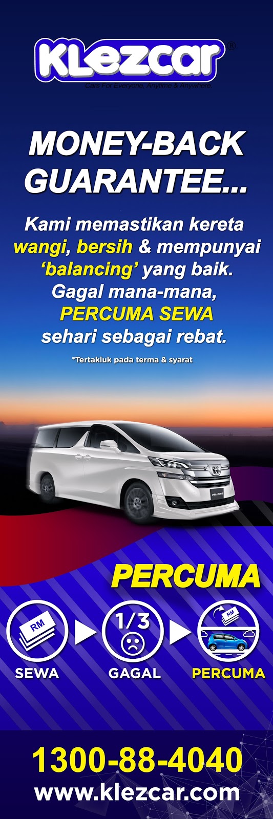 KERETA SEWA BANDAR PUTERI. Klezcar Malaysia Car Rental Service