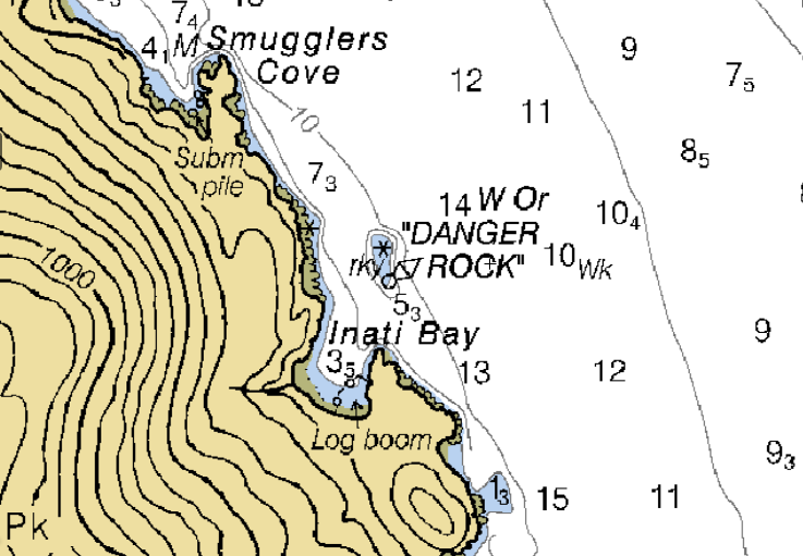 Lummi Island, Inati Bay chart