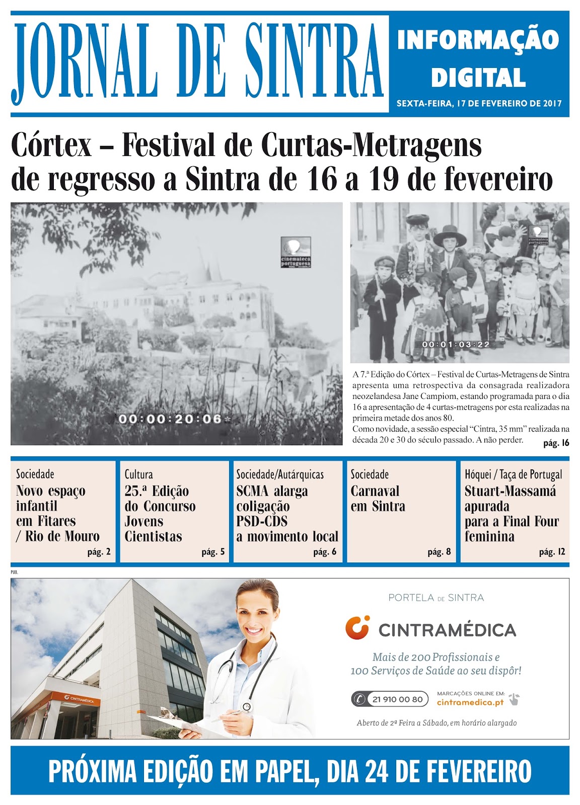 Capa da edição de 17-02-2017 Capa da edição de 17-02-2017
