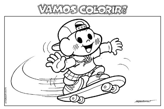 Desenho de Turma da Monica nos jogos olímpicos para colorir - Tudodesenhos