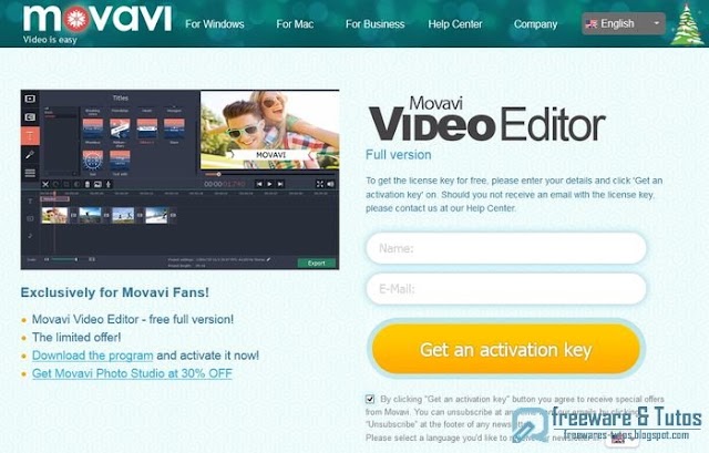 Offre promotionnelle : Movavi Video Editor gratuit !