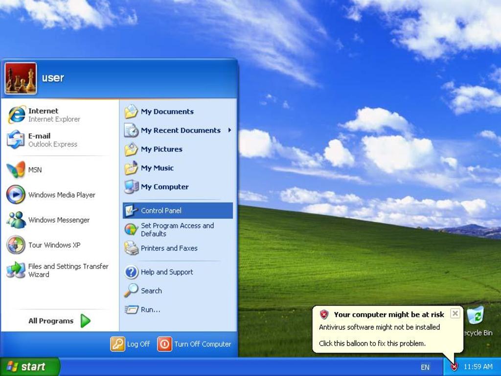 Install Language window XP