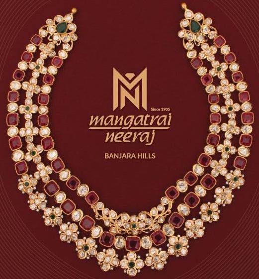 Rubies and Floral Pachi Choker by Mangatrai - Jewellery Designs