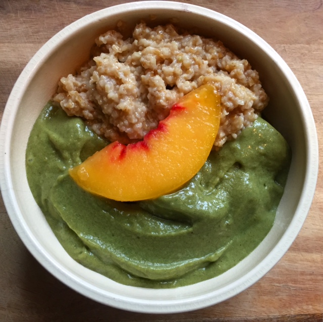 Vegan Crunk Peachy Green Protein Ice Cream + Oats!