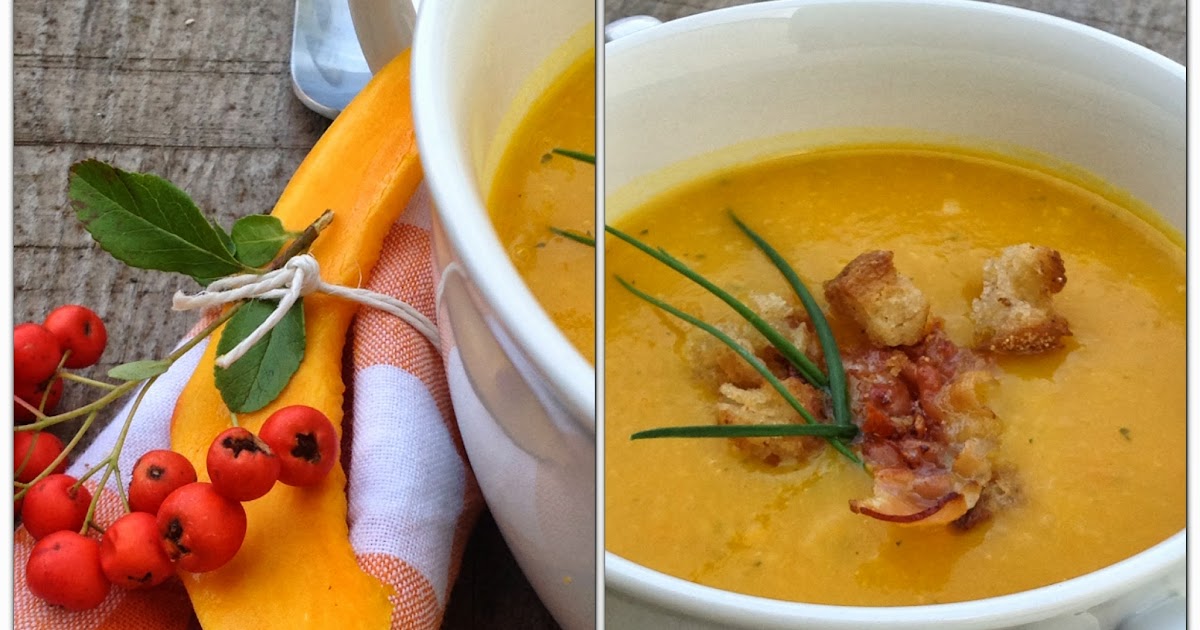 ichliebediesentag: Kürbissuppe mit Croûtons