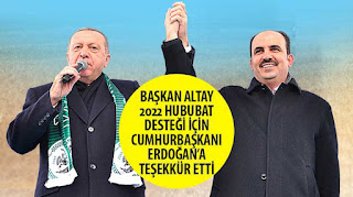 Başkan Altay 2022 Hububat Desteği İçin Cumhurbaşkanı Erdoğan’a Teşekkür Etti